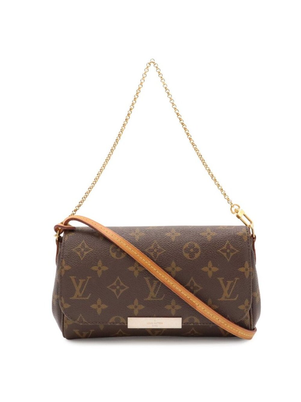 Louis Vuitton Monogram Favorite PM Shoulder Bag Crossbody 2-Way Clutch Pouch